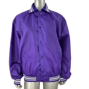 Vintage 90s Neff Purple Athletic Bomber Jacket